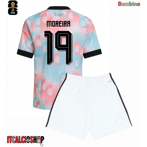 Belgio Diego Moreira #19 Seconda Maglia Bambino Mondiali 2026 Manica Corta (+ Pantaloni corti)